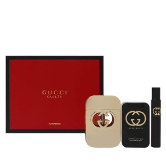 GUCCI GUILTY EDT WITH FRAGRANCE PEN 3 PCS GIFT SET FOR WOMEN