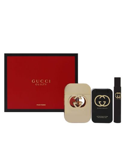 GUCCI GUILTY EDT WITH FRAGRANCE PEN 3 PCS GIFT SET FOR WOMEN