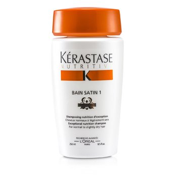 KERASTASE NUTRITIVE BAIN SATIN 1 EXCEPTIONAL NUTRITION SHAMPOO (FOR NORMAL TO SLIGHTLY DRY HAIR)  250ML/8.5OZ