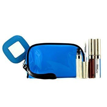 KANEBO LIP GLOSS SET WITH BLUE COSMETIC BAG (3XMODE GLOSS, 1XCOSMETIC BAG)  3PCS+1BAG