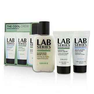 LAB SERIES THE COOL CREW SHAVE ESSENTIALS KIT: MULTI-ACTION FACE WASH 30ML + COOLING SHAVE CREAM 30ML + RAZOR BURN RELIEF ULTRA AFTER SHAVE THERAPY 100ML  3PCS