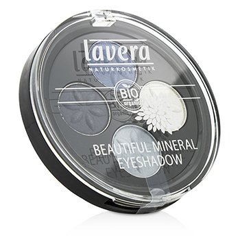 LAVERA BEAUTIFUL MINERAL EYESHADOW QUATTRO - # 07 BLUE PLATINUM  4X0.8G/0.026OZ