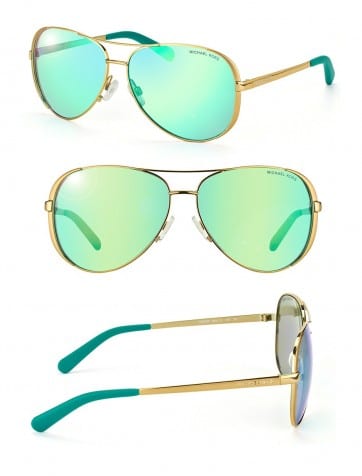michael kors mirrored aviator sunglasses