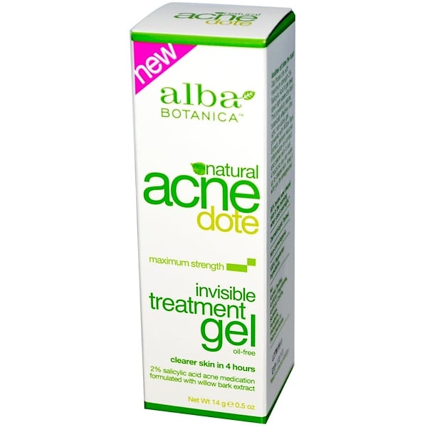 Alba Botanica, Acne Dote, Invisible Treatment Gel, Oil-Free, 0.5 oz (14 g)