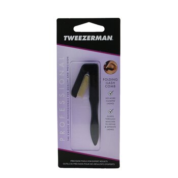 Tweezerman Professional Folding Ilashcomb - Black  -