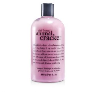 Philosophy Pink Frosted Animal Cracker Shampoo, Shower Gel & Bubble Bath  480ml/16oz