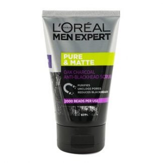 L'Oreal Men Expert Pure & Matte Charcoal Black Scrub  100ml/3.3oz