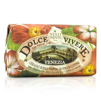 Nesti Dante Dolce Vivere Fine Natural Soap - Venezia - Red Geranium, Rice Cloud & Cotton Flower  250g/8 Nesti Dante Dolce Vivere Fine Natural Soap - Venezia - Red Geranium, Rice Cloud & Cotton Flower  250g/8.8oz