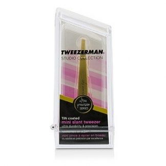Tweezerman Mini Slant Tweezer Ultra Precision (Tin Coated) (Studio Collection)  -