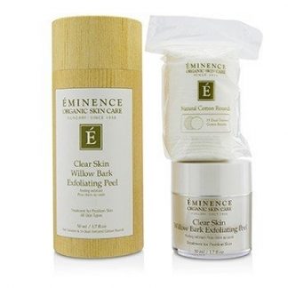 Eminence Clear Skin Willow Bark Exfoliating Peel (with 35 Dual-Textured Cotton Rounds)  50ml/1.7oz