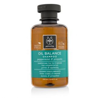 Apivita Oil Balance Shampoo with Peppermint & Propolis (For Oily Hair)  250ml/8.45oz