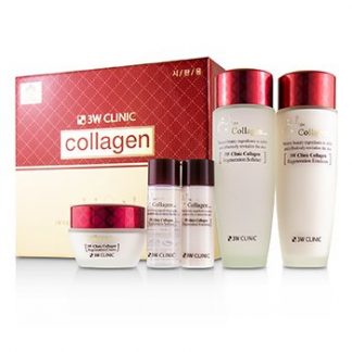 3W Clinic 3W Clinic Collagen Skin Care Set: Softener 150ml + Emulsion 150ml + Cream 60ml + Softener 30ml + Emulsion 30ml  5pcs