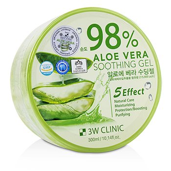 3W Clinic 98% Aloe Vera Soothing Gel  300ml/10.14oz