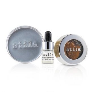 Stila Magnificent Metals Foil Finish Eye Shadow With Mini Stay All Day Liquid Eye Primer - Comex Copper  2pcs