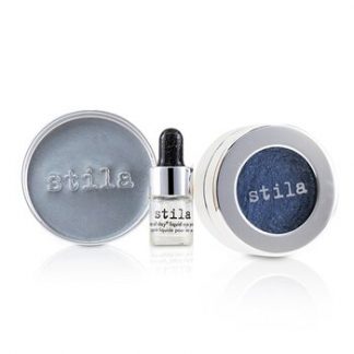 Stila Magnificent Metals Foil Finish Eye Shadow With Mini Stay All Day Liquid Eye Primer - Metallic Cobalt  2pcs