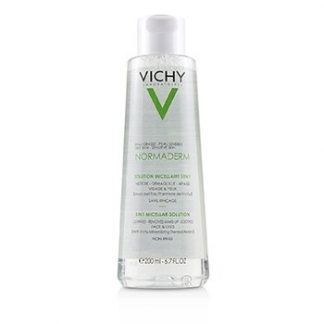 Vichy Normaderm 3 In 1 Micellar Solution - Cleanses, Removes Make-Up & Soothes Face & Eyes ( For Oily / Sensitive Skin)  200ml/6.7oz