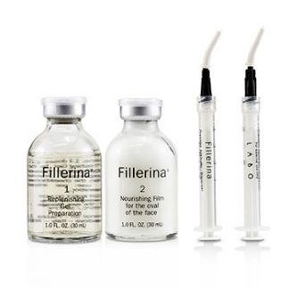 Fillerina Dermo-Cosmetic Replenishing Gel For At-Home Use - Grade 4 Plus  2x30ml+2pcs
