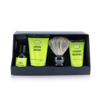 The Art Of Shaving The Four Elements of The Perfect Shave Set with Bag - Bergamot & Neroli : Pre Shave Oil + Shave Crm + A/S Balm + Brush + Razor  5pcs+1Bag