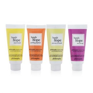 Philosophy Hope For All Nurturing Hand & Nail Cream 4-Pieces Set: Lemon Custard 30ml + Sparkling Grapefruit 30ml + Green Tea & Avocado 30ml + Berry & Sage 30ml  4x30ml/1oz