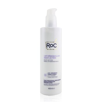 ROC Multi-Action Make-Up Remover Milk - Removes Waterproof Make-Up (All Skin Types, Even Sensitive Skin)  400ml/13.52oz