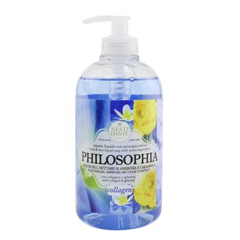 Nesti Dante Philosophia Hand & Face Liquid Soap With Collagen & Ginseng - Blue Azalea, Ambrosia Nectar & Starfruit  500ml/16 Nesti Dante Philosophia Hand & Face Liquid Soap With Collagen & Ginseng - Blue Azalea, Ambrosia Nectar & Starfruit  500ml/16.9oz
