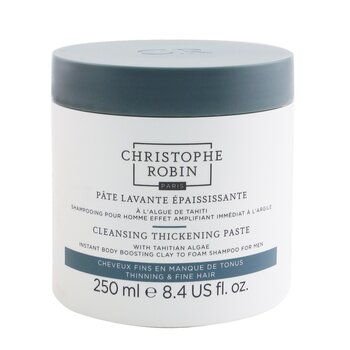 Christophe Robin Cleansing Thickening Paste with Tahitian Algae For Men (Instant Body Boosting Clay to Foam Shampoo) - Thinning & Fine Hair  250ml/8.4oz