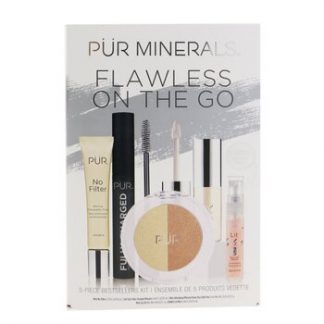 PUR (PurMinerals) Flawless On The Go 5 Piece Bestsellers Kit (1x Mini Primer, 1x Mascara, 1x Mineral Glow, 1x Mini Lip Oil, 1x Mini Mist)  5pcs