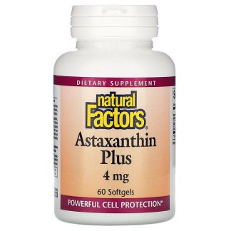Natural Factors, Astaxanthin Plus, 4 mg, 60 Softgels