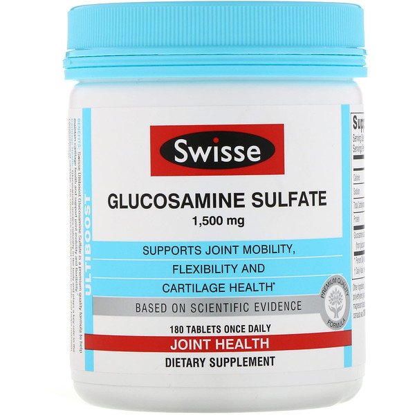 Swisse, Ultiboost, Glucosamine Sulfate, 1,500 mg, 180 Tablets 1 Swisse, Ultiboost, Glucosamine Sulfate, 1,500 mg, 180 Tablets