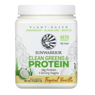 Sunwarrior, Clean Greens & Protein, Tropical Vanilla, 6.17 oz (175 g)
