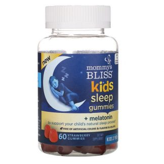 Mommy's Bliss, Kids Sleep Gummies + Melatonin, Kids 3 Years +, Strawberry, 60 Gummies