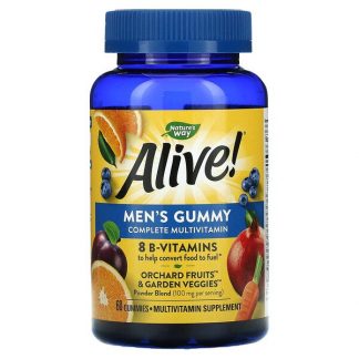 Nature's Way, Alive! Men's Gummy Complete Multivitamin, Fruit, 60 Gummies