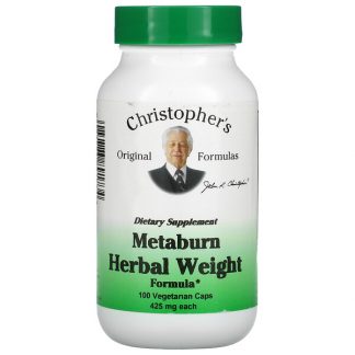 Christopher's Original Formulas, Metaburn Herbal Weight Formula, 425 mg, 100 Vegetarian Caps