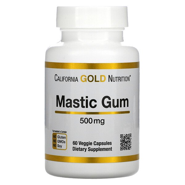 California Gold Nutrition, Mastic Gum, 500 mg, 60 Veggie Capsules 1 California Gold Nutrition, Mastic Gum, 500 mg, 60 Veggie Capsules
