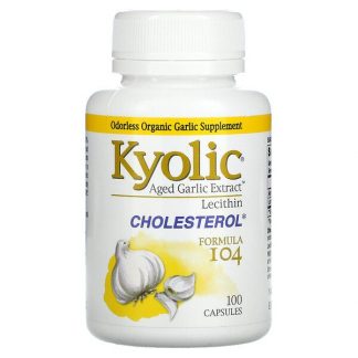 Kyolic, Aged Garlic Extract with Lecithin, Cholesterol, Formula 104, 100 Capsules