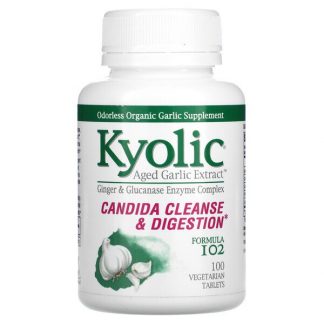 Kyolic, Aged Garlic Extract, Candida Cleanse & Digestion, Formula 102, 100 Vegetarian Tablets
