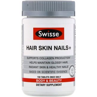 Swisse, Ultiboost, Hair Skin Nails+, 150 Tablets