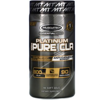Muscletech, Essential Series, Platinum 100% Pure CLA, 800 mg, 90 Soft Gel Caps