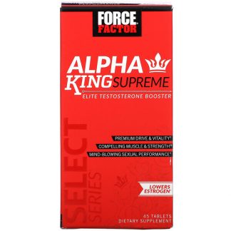 Force Factor, Alpha King Supreme, Elite Testosterone Booster, 45 Tablets