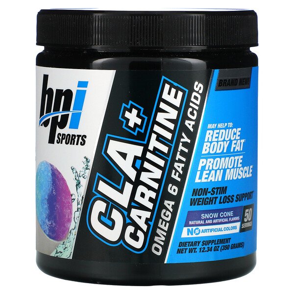 BPI Sports, CLA + Carnitine, Snow Cone, 12 BPI Sports, CLA + Carnitine, Snow Cone, 12.34 oz (350 g)