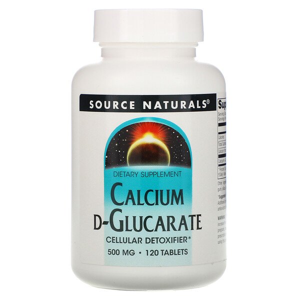 Source Naturals, Calcium D-Glucarate, 500 mg, 120 Tablets 1 Source Naturals, Calcium D-Glucarate, 500 mg, 120 Tablets