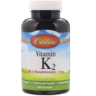 Carlson Labs, Vitamin K2, MK-4 (Menatetrenone), 5 mg, 180 Capsules