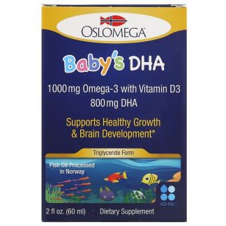 Oslomega, Norwegian Baby’s DHA with Vitamin D3, 2 fl oz (60 ml)