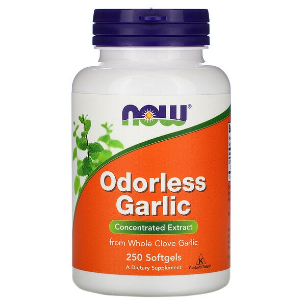 NOW Foods, Odorless Garlic, Concentrated Extract, 250 Softgels 1 NOW Foods, Odorless Garlic, Concentrated Extract, 250 Softgels