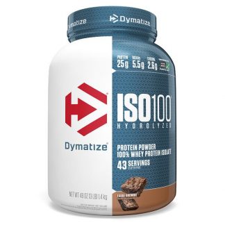 Dymatize Nutrition, ISO100 Hydrolyzed, 100% Whey Protein Isolate, Fudge Brownie, 3 lbs (1.4 kg)