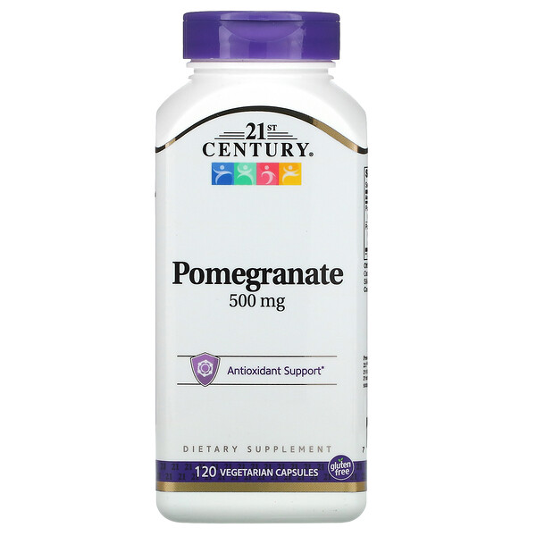 21st Century, Pomegranate, 500 mg, 120 Vegetarian Capsules 1 21st Century, Pomegranate, 500 mg, 120 Vegetarian Capsules