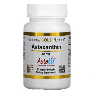 California Gold Nutrition, Astaxanthin, AstaLif Pure Icelandic, 12 mg, 30 Veggie Softgels