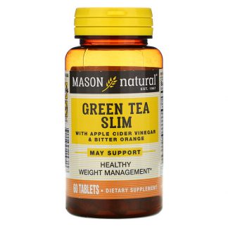 Mason Natural, Green Tea Slim with Apple Cider Vinegar & Bitter Orange, 60 Tablets