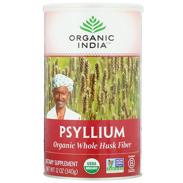 Organic India, Psyllium, Organic Whole Husk Fiber, 12 oz (340 g) 1 Organic India, Psyllium, Organic Whole Husk Fiber, 12 oz (340 g)