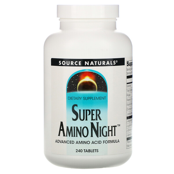 Source Naturals, Super Amino Night, 240 Tablets 1 Source Naturals, Super Amino Night, 240 Tablets
